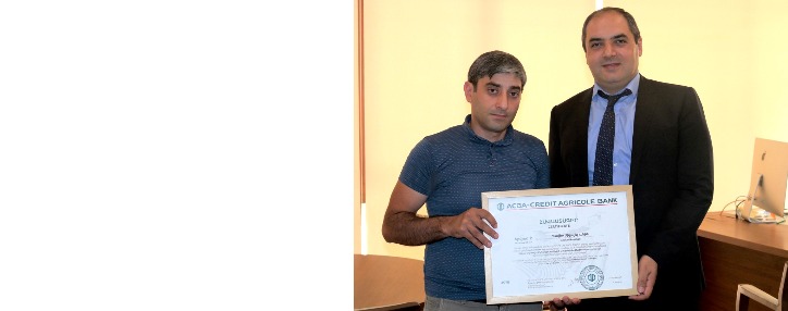 ԱԿԲԱ-ԿՐԵԴԻՏ ԱԳՐԻԿՈԼ ԲԱՆԿը բիզնեսի զարգացման դասընթացի հավաստագիր է  տրամադրել բիզնես դասընթացների 1000-րդ մասնակցին