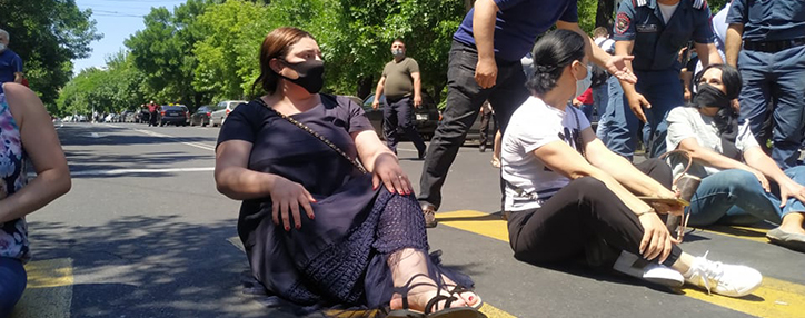Prosperous Armenia Party lawmakers block street in Yerevan protesting against detention of their leader Gagik Tsarukyan Prosperous Armenia Party lawmakers block street in Yerevan protesting against detention of their leader Gagik Tsarukyan