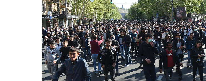 Clashes reported between protesters and police in Yerevan