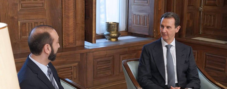 Мирзоян представил Асаду тяжелую гуманитарную ситуацию, вызванную блокадой Азербайджаном Лачинского коридора