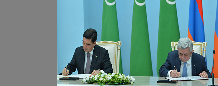 Armenia and Turkmenistan sign a set of cooperation agreements Armenia and Turkmenistan sign a set of cooperation agreements