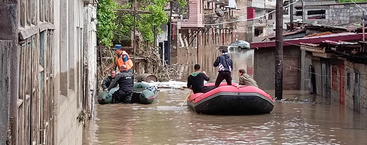 Rescuers in Armenia evacuate residents of Sanahin settlement