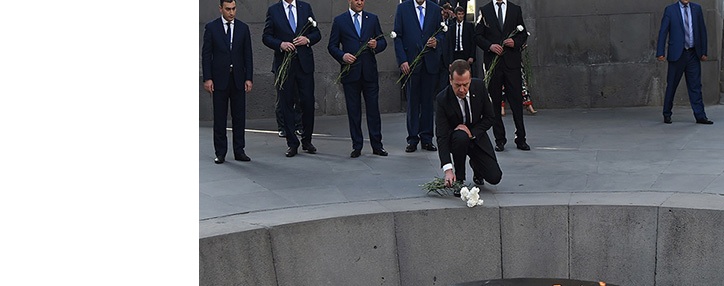 Russian prime minister remembers victims of Armenian genocide