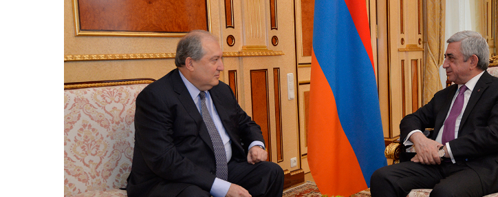 ՀՐԱՏԱՊ. Հայաստանի նախագահն առաջարկել է Արմեն Սարգսյանին դառնալ նախագահի թեկնածու ՀՐԱՏԱՊ. Հայաստանի նախագահն առաջարկել է Արմեն Սարգսյանին դառնալ նախագահի թեկնածու