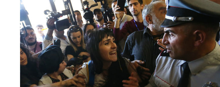 Protesters intrude into Yerevan municipality building demanding mayor’s resignation