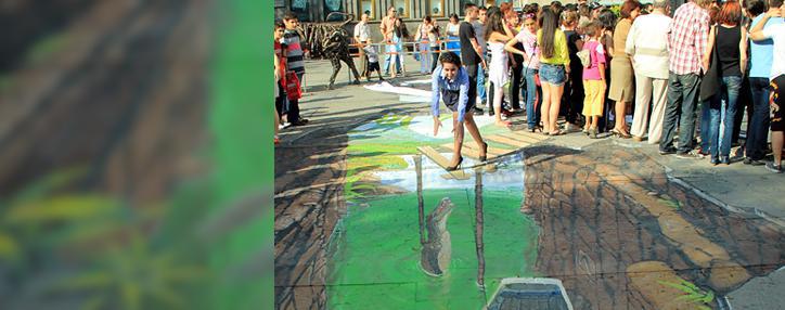 3D picture in Yerevan within “Wall for wishes” campaign of Ameriabank