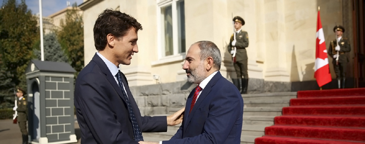 Трюдо глубоко озабочен ситуацией в Карабахе и подчеркивает необходимость мирного урегулирования конфликта