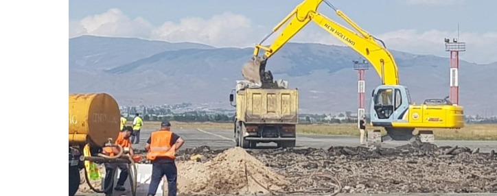 Armenia international airports to repair the apron at Shirak airport