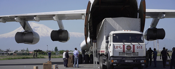 Third special flight form China delivers medical equipment to Armenia