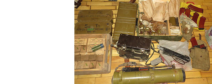 Целый арсенал оружия обнаружен у предполагаемого сообщника "Сасна црер"