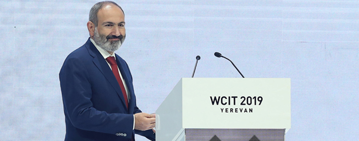 Пашинян на открытии WCIT-2019: "Армения станет одним из важнейших технологических хабов, центров в мире" Пашинян на открытии WCIT-2019: "Армения станет одним из важнейших технологических хабов, центров в мире"