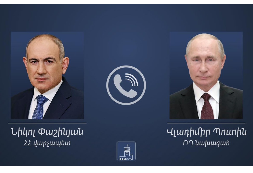 Pashinyan holds phone call with Putin