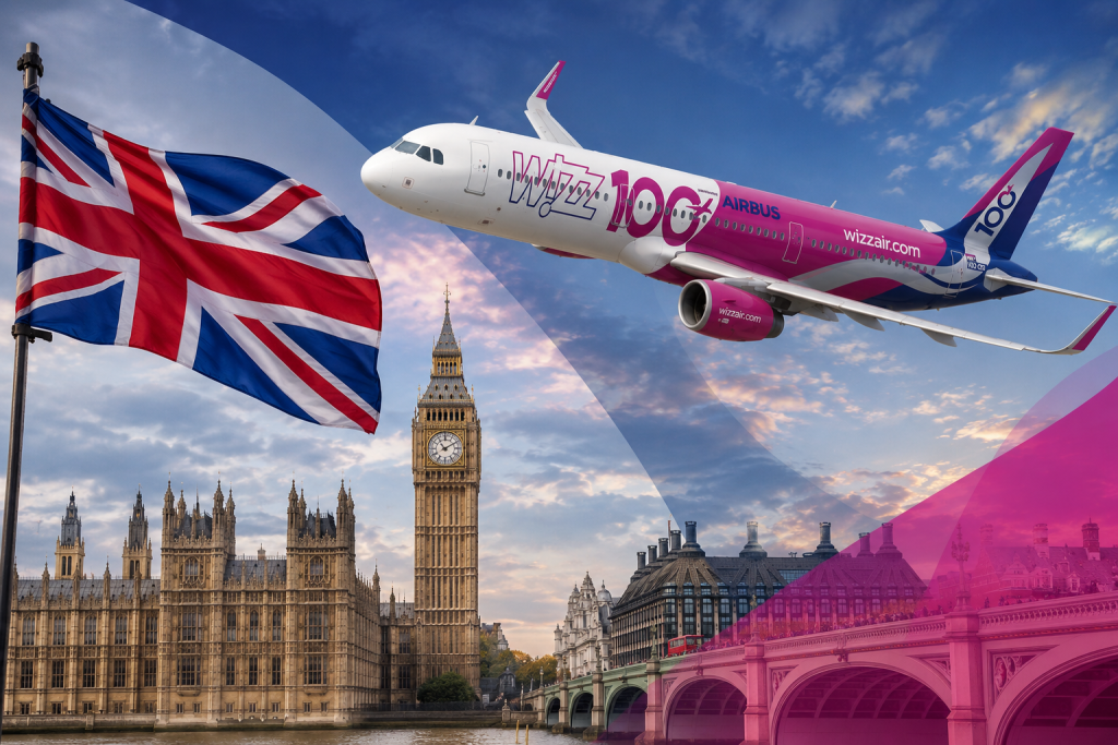  «Wizz Air» начала выполнять рейсы из Еревана в Лондон и на Родос 
